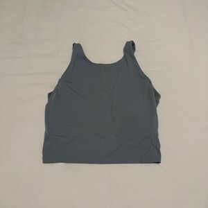 Amazon Grey/Blue Cropped Workout Top